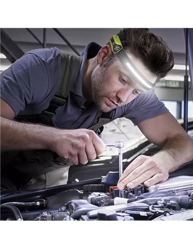 Head Xperion 6000 Lampe frontale panoramique 3-en-1 avec bande LED 300Lm + mise au point rotative 120Lm + capteur de mouvement