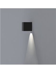 HAMAL Applique d'extérieur LED carrée texturée Anthracite, COB LED 9W 3000K 811lm, IP65