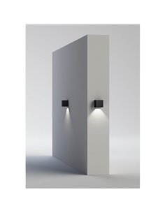 Aplique LED de exterior cuadrado HAMAL Antracita Texturado, LED COB 9W 3000K 811lm, IP65 2