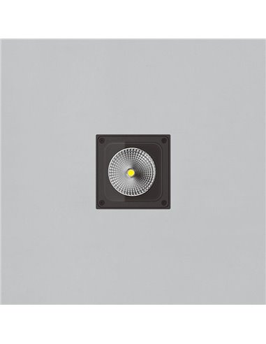 Plafón con LED COB integrado para Exterior HAMAL Antracita Texturado, LED COB 10W 3000K 860lm, CRI80 CL.I IP65, LED integrado