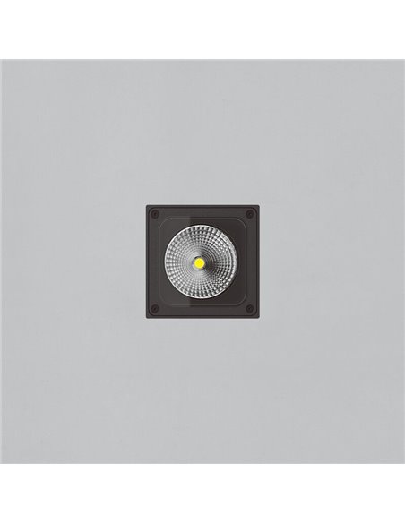 Plafon exterior texturizado antracite HAMAL com LED COB integrado, LED COB 10W 3000K 860lm, CRI80 CL.I IP65, LED integrado