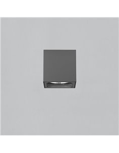 Plafón con LED COB integrado para Exterior HAMAL Antracita Texturado, LED COB 10W 3000K 860lm, CRI80 CL.I IP65, LED integrado