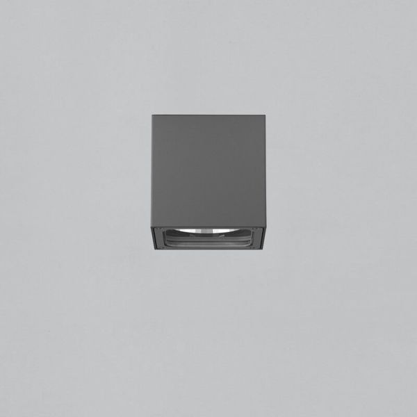 Plafón con LED COB integrado para Exterior HAMAL Antracita Texturado, LED COB 10W 3000K 860lm, CRI80 CL.I IP65, LED integrado