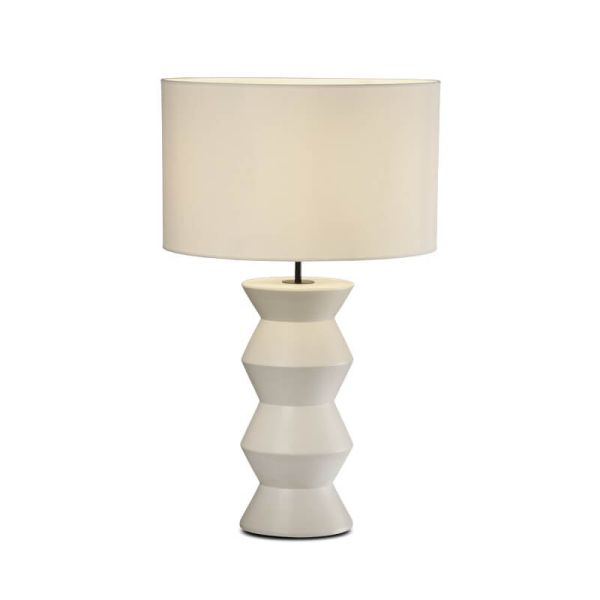 Lampe de table design IBIZA Blanc mat, E27 15W, avec interrupteur à câble
