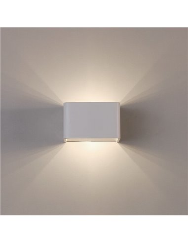 Aplique de parede interior LED quadrado ICON 10cm 8,5W 890lm 2700K-3000K Branco/Preto/Ouro com interruptor deslizante