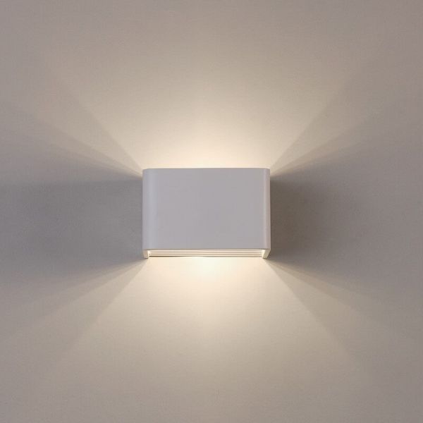 Applique d'intérieur LED carrée ICON 10cm 8,5W 890lm 2700K-3000K Blanc/Noir/Or avec interrupteur coulissant