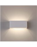 Applique d'intérieur LED rectangulaire ICON 20cm 10,5W 1100lm 2700K-3000K Blanc/Noir/Or avec interrupteur coulissant