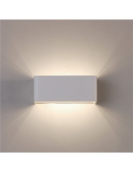 Aplique interior LED rectangular ICON 20cm 10,5W 1100lm 2700K-3000K Blanco/Negro/Oro con Interruptor deslizante