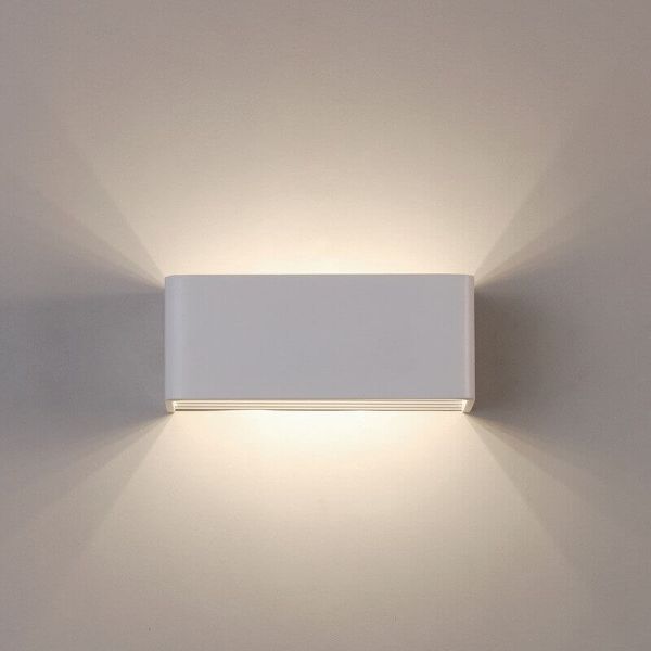 Applique d'intérieur LED rectangulaire ICON 20cm 10,5W 1100lm 2700K-3000K Blanc/Noir/Or avec interrupteur coulissant