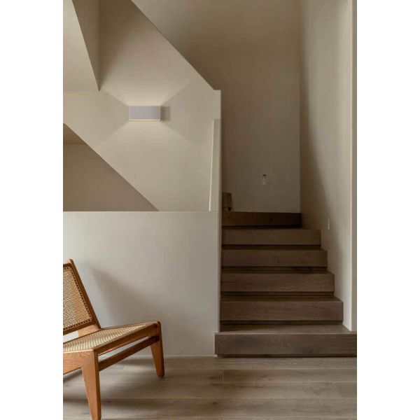 Applique d'intérieur LED rectangulaire ICON 20cm 10,5W 1100lm 2700K-3000K Blanc/Noir/Or avec interrupteur coulissant