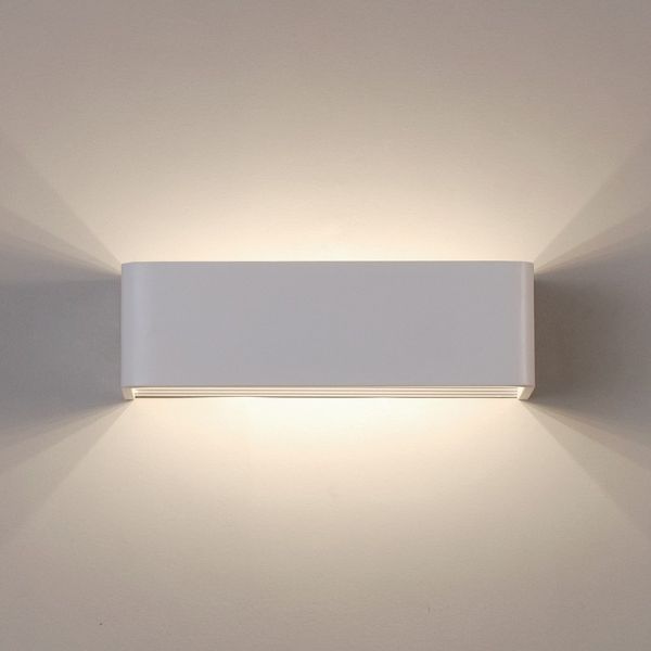 Applique d'intérieur LED rectangulaire ICON 36cm 21W 2200lm 2700K-3000K Blanc/Noir/Or avec interrupteur coulissant