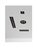 Spot LED encastrable circulaire INVISIBLE Blanc/Noir, 9W 3000K 680lm