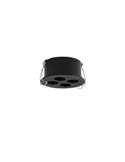 Spot LED encastrable circulaire INVISIBLE Blanc/Noir, 9W 3000K 680lm