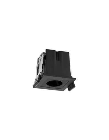 Spot encastrable LED carré INVISIBLE Blanc/Noir, 3W 3000K 170lm