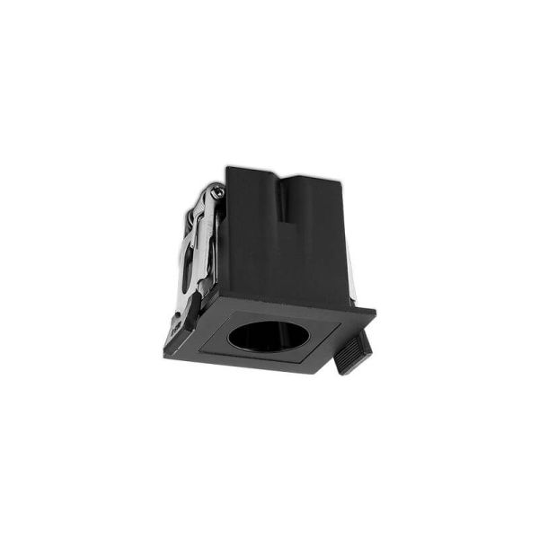 Foco embutido LED quadrado INVISIBLE branco/preto, 3W 3000K 170lm
