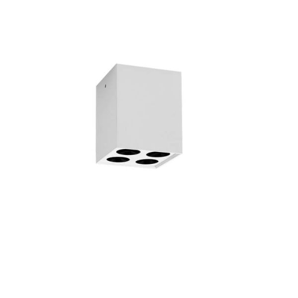 Plafón LED cuadrado de superficie INVISIBLE Blanco/Negro, 9W 3000K 680lm