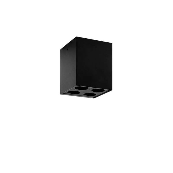 Plafón LED cuadrado de superficie INVISIBLE Blanco/Negro, 9W 3000K 680lm