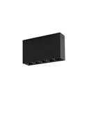 Plafón de superficie LED con 5 focos INVISIBLE Blanco/Negro, LED 12W 3000K 850lm,138mm