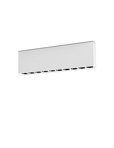 Plafón de superficie LED con 10 focos INVISIBLE 272mm Blanco/Negro, LED 24W 3000K 1790lm
