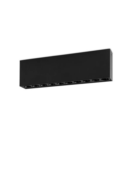 Plafón de superficie LED con 10 focos INVISIBLE 272mm Blanco/Negro, LED 24W 3000K 1790lm