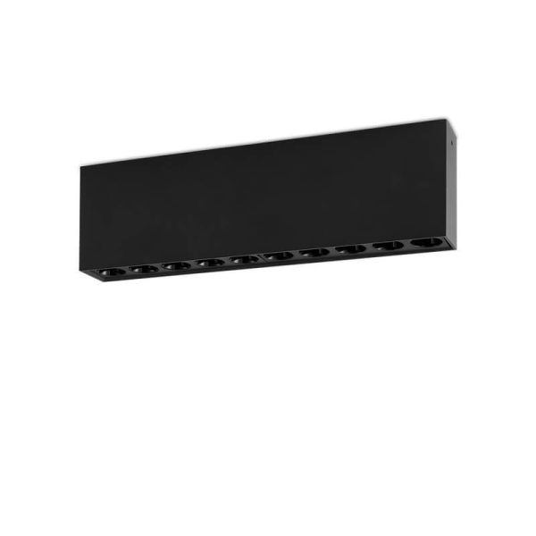 Plafón de superficie LED con 10 focos INVISIBLE 272mm Blanco/Negro, LED 24W 3000K 1790lm