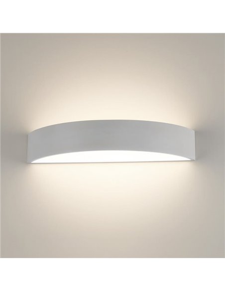 Applique murale LED semi-circulaire ISIA Ø60cm Blanc/Noir/Or, 2x22W 4875lm, Kelvin 3000K-4000K avec interrupteur à glissière ave