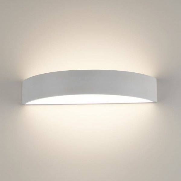 Aplique semicircular LED ISIA Ø60cm Blanco/Negro/Oro, 2x22W 4875lm, Kelvin 3000K-4000K con Interruptor deslizante Con y Sin Casa