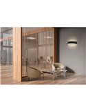 Aplique semicircular LED ISIA Ø60cm Blanco/Negro/Oro, 2x22W 4875lm, Kelvin 3000K-4000K con Interruptor deslizante Con y Sin Casa