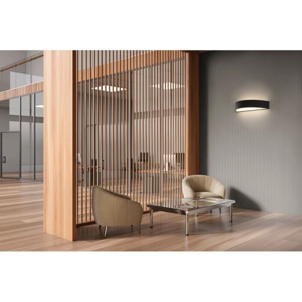 Aplique semicircular LED ISIA Ø60cm Blanco/Negro/Oro, 2x22W 4875lm, Kelvin 3000K-4000K con Interruptor deslizante Con y Sin Casa