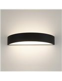 Aplique semicircular LED ISIA Ø60cm Blanco/Negro/Oro, 2x22W 4875lm, Kelvin 3000K-4000K con Interruptor deslizante Con y Sin Casa
