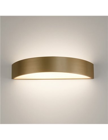Aplique LED semicircular ISIA Ø60cm branco/preto/dourado, 2x22W 4875lm, Kelvin 3000K-4000K com interruptor deslizante com e sem 