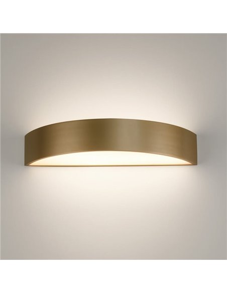 Aplique LED semicircular ISIA Ø60cm branco/preto/dourado, 2x22W 4875lm, Kelvin 3000K-4000K com interruptor deslizante com e sem 