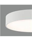 Plafon LED circular ISIA Ø40cm Branco/Preto/Dourado, 40W 3660lm, Interruptor deslizante Kelvin 3000K-4000K com interruptor desli