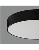 Plafón LED circular ISIA Ø40cm Blanco/Negro/Oro, 40W 3660lm, Kelvin 3000K-4000K Slide Switch con Interruptor deslizante Con y Si