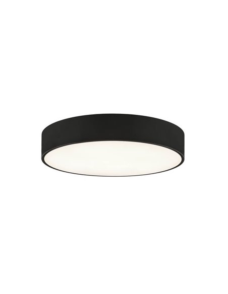 Plafon LED circular ISIA Ø40cm Branco/Preto/Dourado, 40W 3660lm, Interruptor deslizante Kelvin 3000K-4000K com interruptor desli