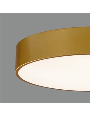 Plafón LED circular ISIA Ø60cm Blanco/Negro/Oro, 55W 5250lm, Kelvin 3000K-4000K Slide Switch con Interruptor deslizante Con y Si