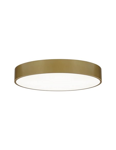 Plafonnier LED circulaire ISIA Ø60cm Blanc/Noir/Or, 55W 5250lm, Kelvin 3000K-4000K Interrupteur à glissière avec interrupteur à 