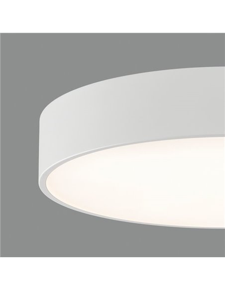 Grand plafonnier LED circulaire ISIA Ø80cm Blanc/Noir/Or, 88W 8440lm, Interrupteur à Glissière Kelvin 3000K-4000K avec Interrupt