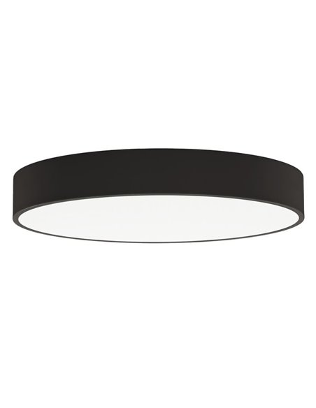 Plafón LED circular grande ISIA Ø80cm Blanco/Negro/Oro, 88W 8440lm, Kelvin 3000K-4000K Slide Switch con Interruptor deslizante C