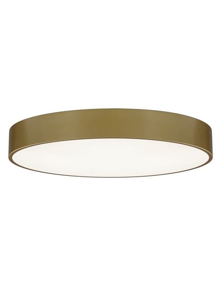 Grand plafonnier LED circulaire ISIA Ø80cm Blanc/Noir/Or, 88W 8440lm, Interrupteur à Glissière Kelvin 3000K-4000K avec Interrupt
