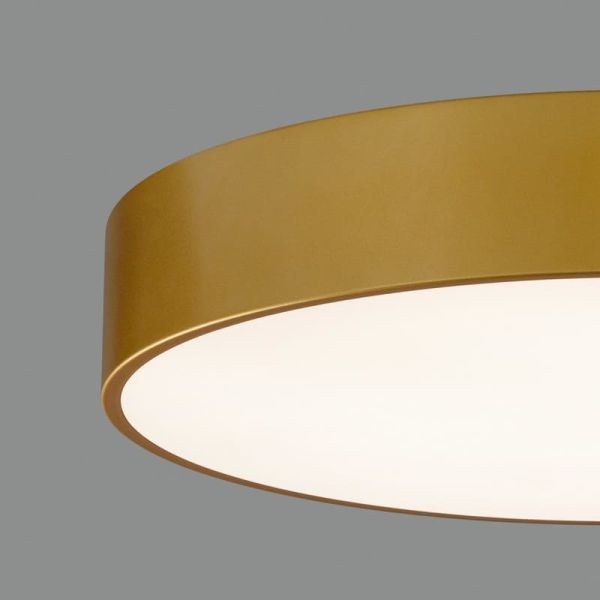 ISIA grande plafon LED circular Ø80cm branco/preto/dourado, 88W 8440lm, interruptor deslizante Kelvin 3000K-4000K com interrupto