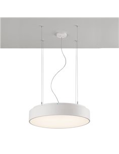 Lámpara Colgante LED con purificador de Aire ISIA AIR CLEANER Blanco/Negro, T5 UV-C 2x15W + LED 55W 5250lm, Mando a distancia, K