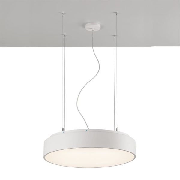 Suspension LED avec purificateur d'air ISIA AIR CLEANER Blanc/Noir, T5 UV-C 2x15W + LED 55W 5250lm, Télécommande, K