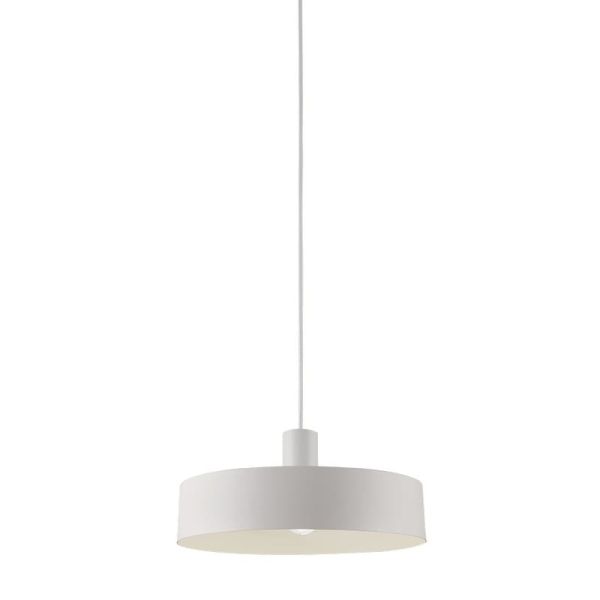 JARVIS Suspension Plafonnier Ø30cm E27 15W, Blanc/Noir avec Kit Plafond Blanc/Noir
