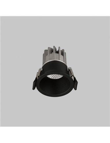 Downlight encastré LED COB noir KIDAL Ø6cm, 5W IP44 2700K/3000K/4000K 495lm/540lm/580lm