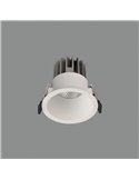 Downlight encastré LED COB blanc KIDAL, Ø8cm 7W IP44 2700K/3000K/4000K respectivement 610lm/670lm/730lm