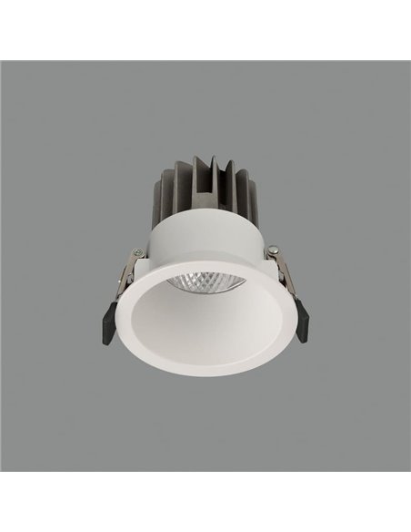 Downlight empotrable LED COB blanco KIDAL, Ø13cm 20W IP44 2700K/3000K/4000K, 1680lm/18300lm/19880lm