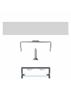 Grapa Metálica para sujeción de Perfil Tipo Dual acabado gris 2
