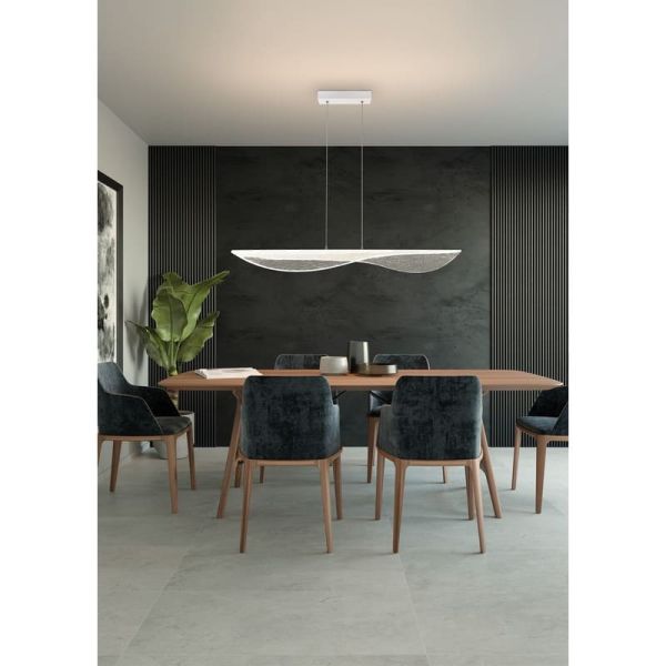 BIANCA Candeeiro suspenso LED regulável branco 3000K, grande 50W (3000 Lm) ou pequeno 40W (2450Lm)