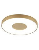 Plafonnier LED rond COIN avec Télécommande Or dimmable 2700K-5000K 6000 Lm différentes tailles